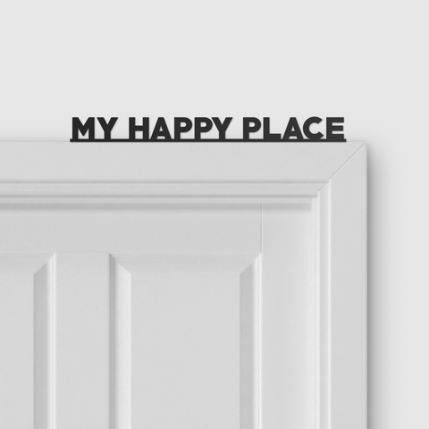 MY HAPPY PLACE door topper and door tag