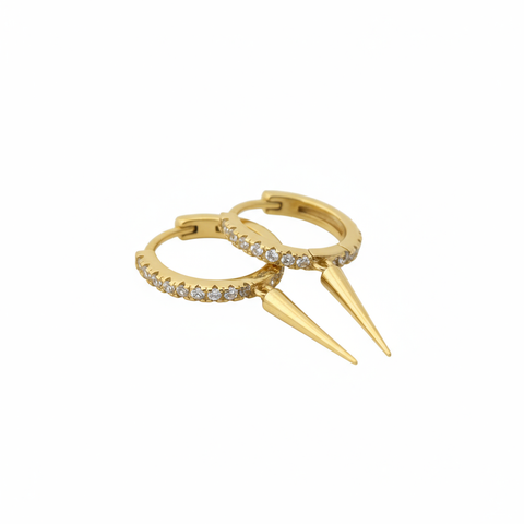 Boucles d'oreilles créoles Ameya plaquées or 18 carats - Argent sterling 925