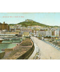 Naples, Italy – Strada del Molo and Castel Sant’Elmo – Postcard Mid - 20th Century