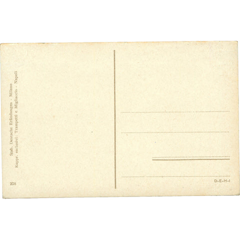 Naples, Italy – Via Partenope e Castel dell’Ovo – Postcard Early 20Th Century