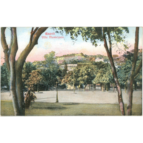 Naples, Italy – Villa Municipale – Postcard