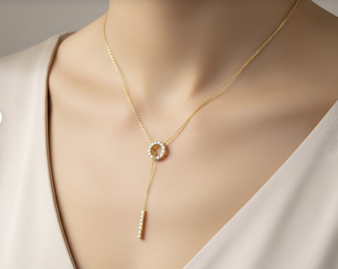Collier pendentif Ameya Celeste – Plaqué or 18 carats sur argent sterling