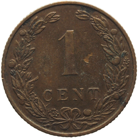 Netherlands Coin 1906 One Cent Wilhelmina