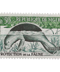 Niger Stamp 1962 0.5 West African CFA franc African Manatee (Trichechus manatus senegalensis)