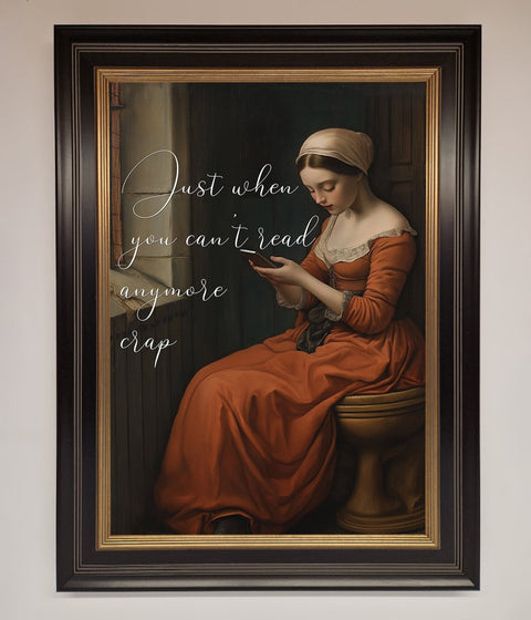 No More Crap Framed Poster