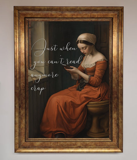 No More Crap Framed Poster