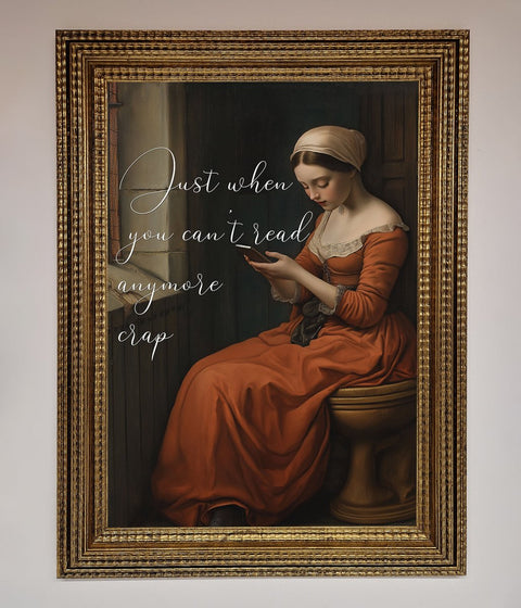 No More Crap Framed Poster