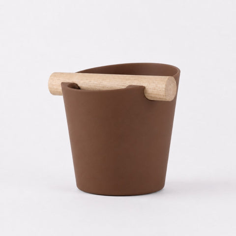 Nordic Espresso Knock Box with Oak Bar