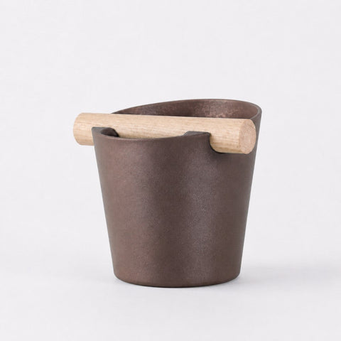 Nordic Espresso Knock Box with Oak Bar