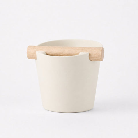 Nordic Espresso Knock Box with Oak Bar