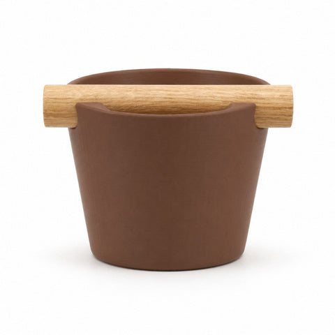Nordic Espresso Knock Box with Oak Bar