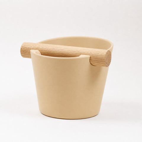 Nordic Espresso Knock Box with Oak Bar