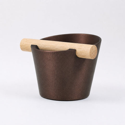 Nordic Espresso Knock Box with Oak Bar