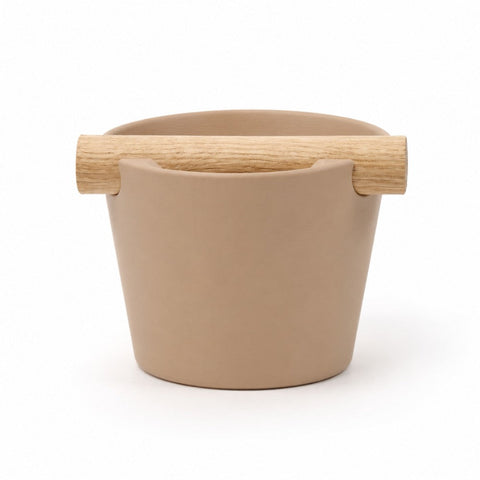 Nordic Espresso Knock Box with Oak Bar