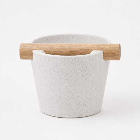 Nordic Espresso Knock Box with Oak Bar