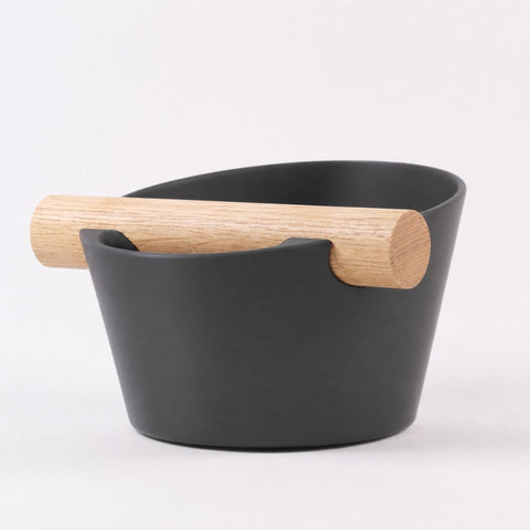 Nordic Espresso Knock Box with Oak Bar