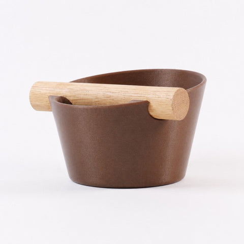 Nordic Espresso Knock Box with Oak Bar