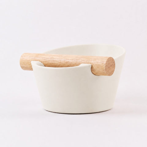 Nordic Espresso Knock Box with Oak Bar