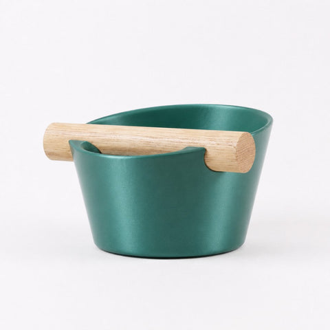 Nordic Espresso Knock Box with Oak Bar