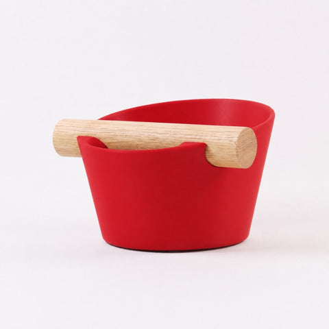 Nordic Espresso Knock Box with Oak Bar