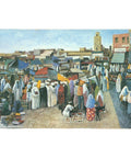 North African Market Scene – Mid - 20th Century Postcard