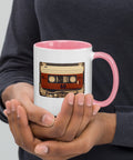 Old Compact Cassette Mug with Color Inside