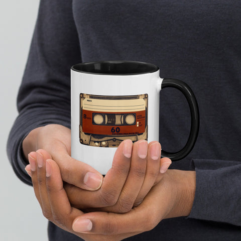 Old Compact Cassette Mug with Color Inside