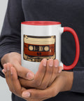 Old Compact Cassette Mug with Color Inside