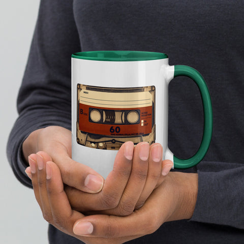 Old Compact Cassette Mug with Color Inside