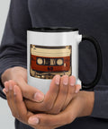 Old Compact Cassette Mug with Color Inside