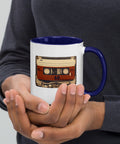 Old Compact Cassette Mug with Color Inside
