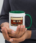 Old Compact Cassette Mug with Color Inside