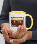 Old Compact Cassette Mug with Color Inside