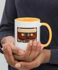 Old Compact Cassette Mug with Color Inside