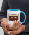 Old Compact Cassette Mug with Color Inside