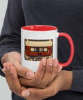 Old Compact Cassette Mug with Color Inside