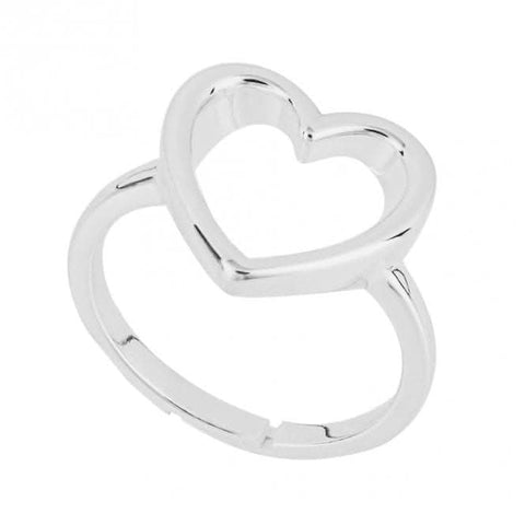 Bague en argent Cœur ouvert R3822