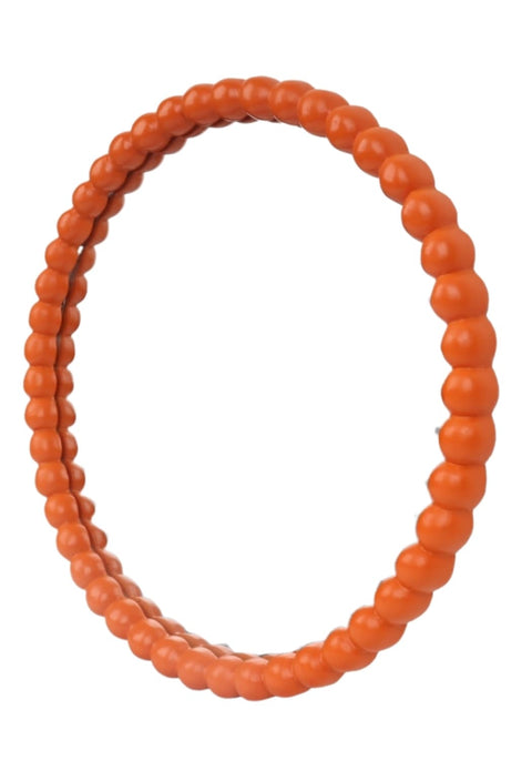 Orange Ball Wall Mirror Sculptural Framing, Pure Joy