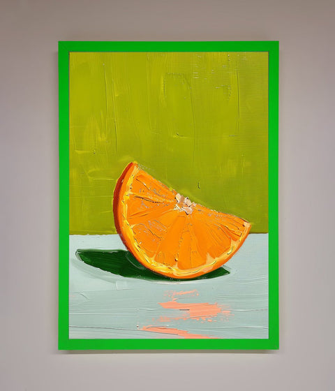 Orange Wedge Framed Print