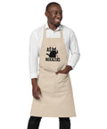 Aš Nekaltas organic cotton apron in Rope with mischievous black cat and Lithuanian lettering – view 2