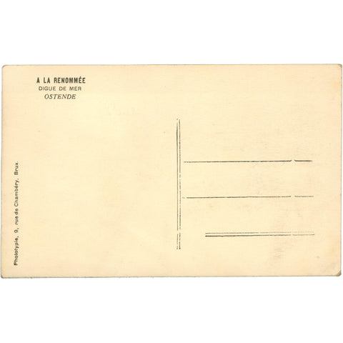 Ostend, Belgium – A La Renommée, Digue de Mer – Postcard Early 20th Century