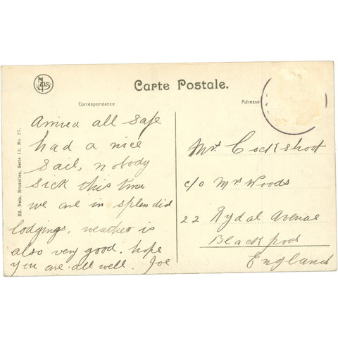 Ostende, Belgium – La Plage et les Grands Hôtels – Postcard 22 Rydal Avenue Blackpool England