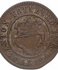 Over strike 1828 5 Rappen Swiss Canton of Fribourg Coin