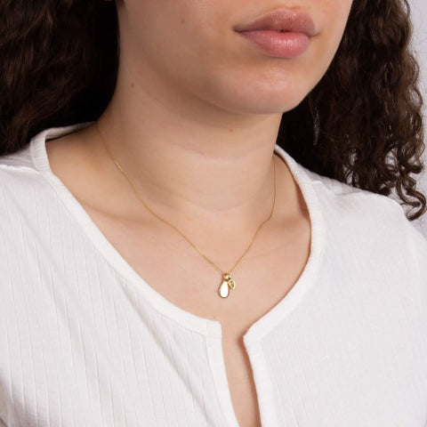 Pendentif péridot d'août plaqué or P5186