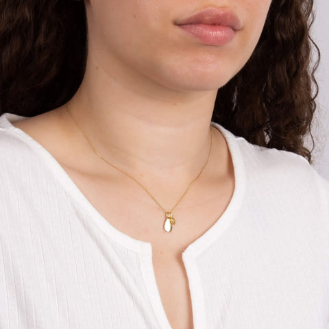 Pendentif Citrine Pierre de Naissance de Novembre Plaqué Or P5189