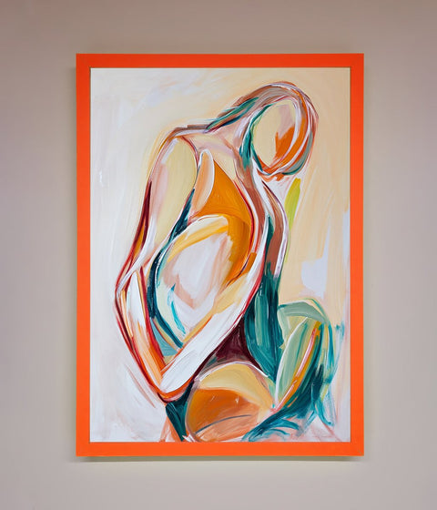 Pain Stroke Embrace Framed Poster