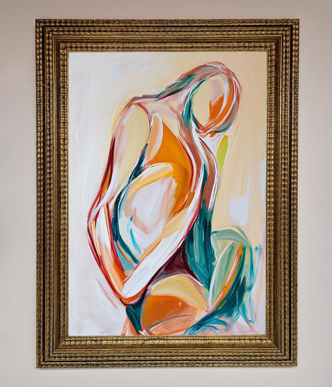 Pain Stroke Embrace Framed Poster