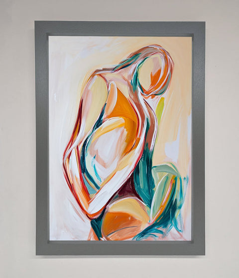 Pain Stroke Embrace Framed Poster
