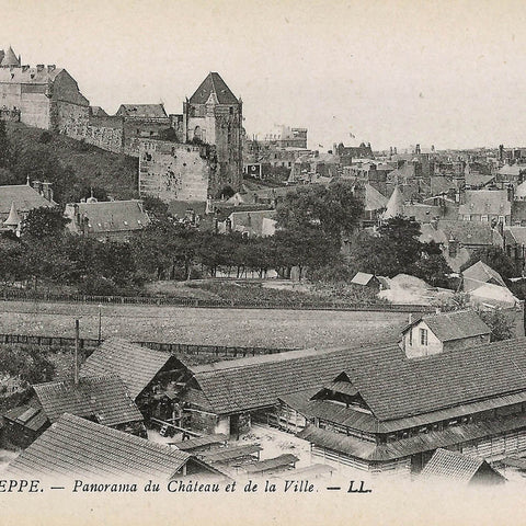 Panoramic View of Château and Town of Dieppe, Normandy, France Postcard