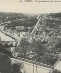Panoramic View of the Port and Viaduct in Dinan, France Postcard
